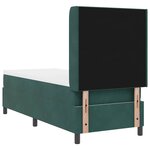 vidaXL Lit à ressorts avec tête de lit Vert foncé 80 x 200 cm Velours