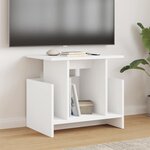 vidaXL Meuble TV Blanc 50 x 35 x 45 cm Bois d'ingénierie