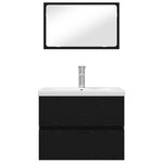 vidaXL Ensemble de mobilier de salle de bain 3 Pièces chêne artisanal