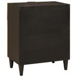 vidaXL Table de chevet avec tiroir Noir et or 50 x 33 x 60 cm