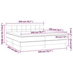 vidaXL Sommier à lattes de lit et matelas Bleu foncé 200x200cm Velours