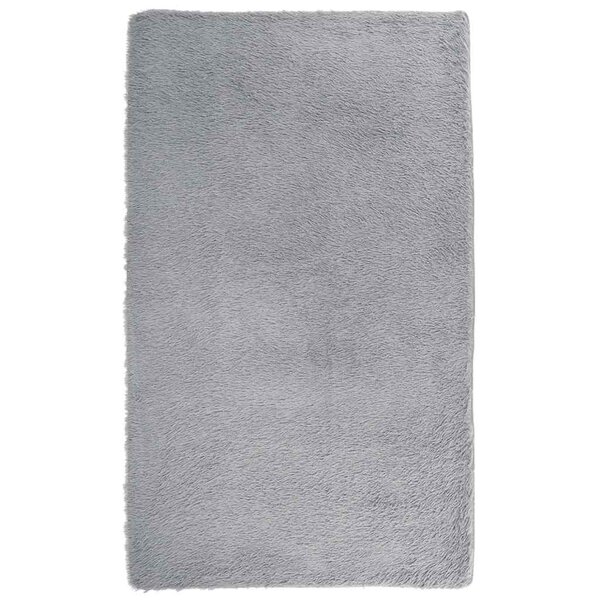 vidaXL Tapis shaggy à poils longs NAVARRA gris argenté 80x150 cm