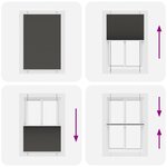 vidaXL Store plissé noir 100x100 cm largeur du tissu 99 4 cm polyester