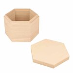 Boites Hexagonales en bois 3 pièces