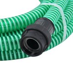 vidaXL Tuyau d'aspiration avec raccords en PVC vert 1" 10 m PVC