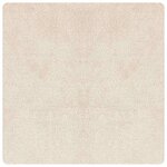 vidaXL Tapis Shaggy Anti-dérapant Crème 120 x 120 cm PP