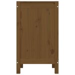 vidaXL Boîte à linge Marron miel 44x44x76 cm Bois massif de pin