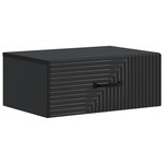 vidaXL Cabinet de chevet mural 2 Pièces Noir 49 x 34 5 x 20 cm