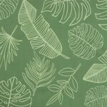 vidaXL Coussin de banc de jardin motif de feuilles 200x50x4 cm tissu