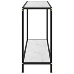 vidaXL Table console Blanc 120x35x75 cm Verre trempé
