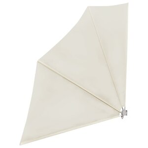 vidaXL Auvent latéral pliable de balcon Crème 140x140 cm
