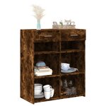 vidaXL Buffet chêne fumé 80x42 5x93 cm bois d'ingénierie
