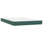 vidaXL Sommier à lattes de lit et matelas et LED vert foncé 160x220cm velours