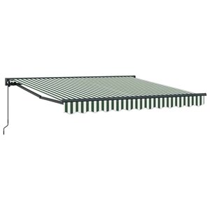 vidaXL Cadre d'auvent Vert et blanc 350 x 250 cm