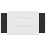 vidaXL Coussin de tête de lit Zadar noir et blanc 100 cm similicuir