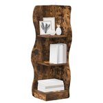 vidaXL Étagère d'angle Chêne fumé 34 x 33 x 102 cm Bois d'ingénierie
