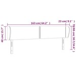 vidaXL Tête de lit avec oreilles Cappuccino 163x23x78/88 cm Similicuir