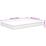 vidaXL Matelas à ressorts ensachés moyen 140x190 cm