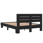 vidaXL Cadre de lit sans matelas noir 140x200 cm