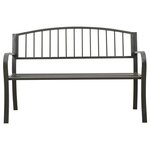 vidaXL Banc de jardin 125 cm acier gris