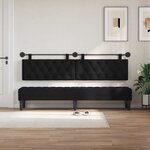 vidaXL Tête de lit suspendue Avec lumière LED Noir Tissu