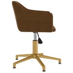 vidaXL Chaises pivotantes à manger lot de 6 Marron Velours