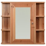 vidaXL Armoire à miroir de salle de bain Chêne 66x17x63 cm MDF