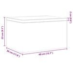 vidaXL Boîte en bois avec couvercle 40x30x23 cm bois de pin massif