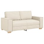 vidaXL Canapé 2 places en lin 140 cm