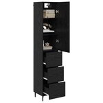 vidaXL Haut Armoire Chêne noir 34 5 x 34 x 180 cm Bois d'ingénierie