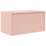 vidaXL Armoire de rangement Rose 80 x 40 x 40 cm Acier