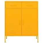 vidaXL Armoire de rangement Jaune moutarde 80x35x101 5 cm Acier