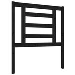 vidaXL Tête de lit Noir 81x4x100 cm Bois massif de pin
