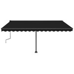 vidaXL Auvent manuel rétractable sur pied 450x350 cm Anthracite
