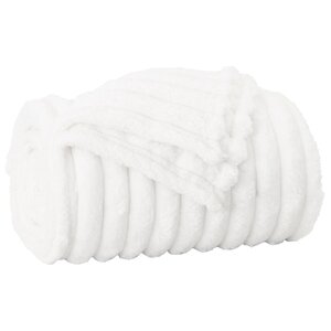 vidaXL Jeté Blanc 150 x 130 cm Toison