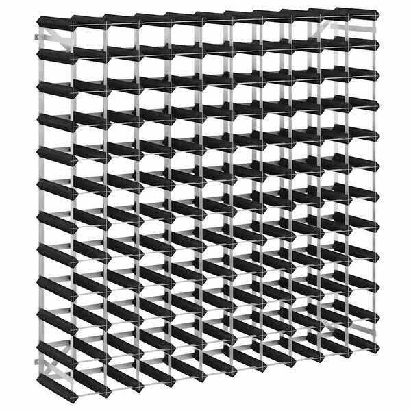 vidaXL Casier à bouteilles pour 120 bouteilles Noir Bois de pin solide