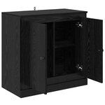 vidaXL Buffet Chêne noir 70 x 35 5 x 67 5 cm Bois d'ingénierie