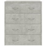 vidaXL Buffet avec 4 tiroirs 60x30 5x71 cm Gris béton
