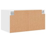 vidaXL Armoires murales avec portes en verre 2 Pièces blanc 68 5x37x35 cm