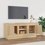 vidaXL Meuble TV chêne sonoma 102x35x45 cm bois d'ingénierie