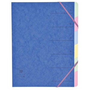 Trieur 6 onglets CL 7/10ème Dos extensible à élastiques Rubriques imprimées Coloris Aléatoire COUTAL