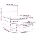 vidaXL Sommier à lattes de lit avec matelas Marron foncé 120x200 cm