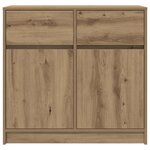 vidaXL Buffet avec tiroir chêne artisanal 80x34x76cm bois d'ingénierie