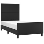 vidaXL Cadre de lit sans matelas noir 100x200 cm similicuir