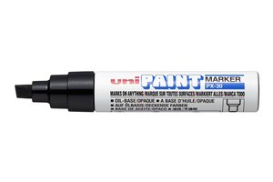 Marqueur PAINT Marker PX30 Pointe biseautée large 4 - 8 5mm Noir x 6 UNI-BALL