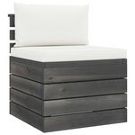 vidaXL Salon palette de jardin 6 Pièces avec coussins Bois de pin massif