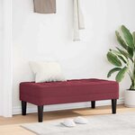 vidaXL banc Rouge bordeaux 113 x 57 x 39 cm tissu