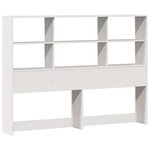 vidaXL Lit bibliothèque sans matelas blanc 120x200 cm bois pin massif