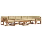 vidaXL Ensemble de canapés d'extérieur 8 Pièces Naturel et Beige