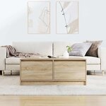 vidaXL Table basse avec tiroirs chêne sonoma 100x100x40 cm